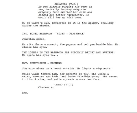 Millers Girl Screenplay (Script